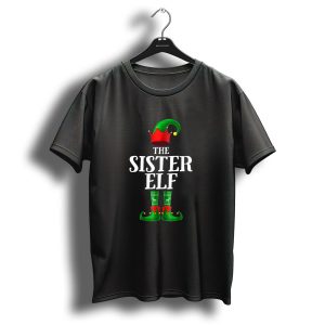The Sister Elf Matching Family Christmas Festive Pajamas Party T-Shirt