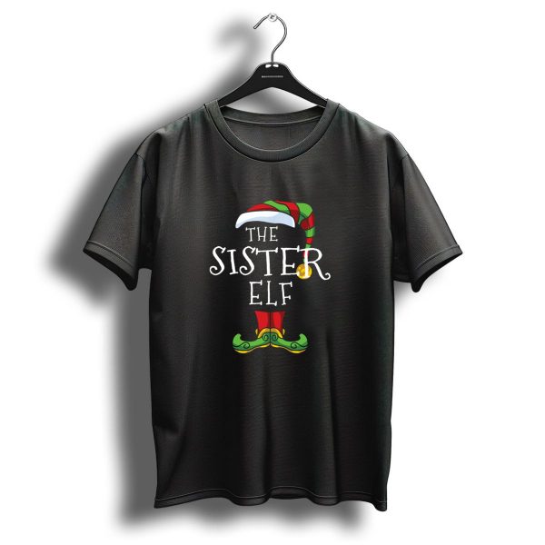 The Sister Elf Matching Family Group Christmas Party Holiday T Shirt 1 t shirt 1