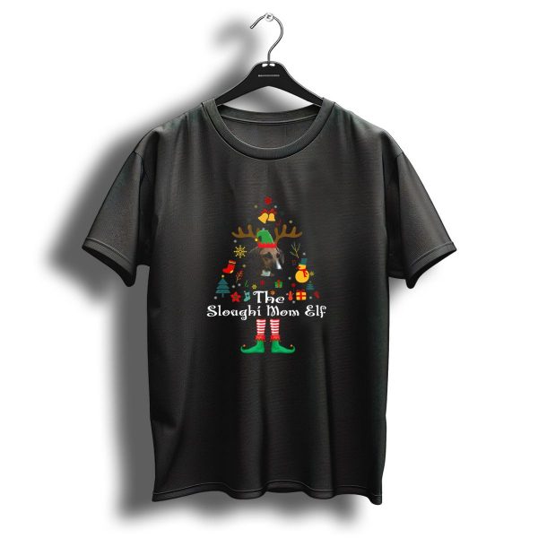 The Sloughi Mom Elf Reindeer Antlers Christmas Tree Music Notes Snowflakes T Shirt 1 t shirt 1