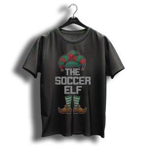 The Soccer Elf Christmas Hat And Shoes T-Shirt