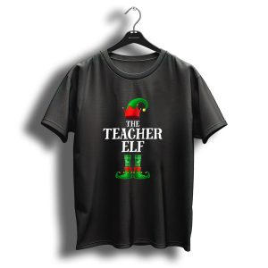 The Teacher Elf Matching Family Christmas Party Holiday T-Shirt