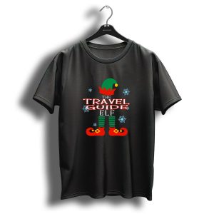The Travel Guide Elf Christmas Snowflakes And Elf Costume Elements T-Shirt