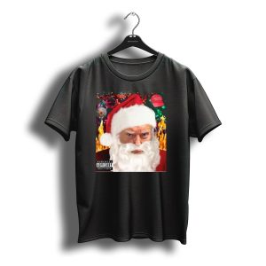 The Trump Santa Shot Parental Advisory Explicit Content Christmas Hat T-Shirt
