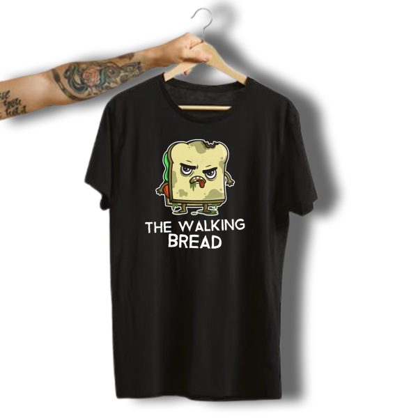 The Walking Bread Halloween Zombie Ironic Funny Sandwich Character T Shirt t shirt 1