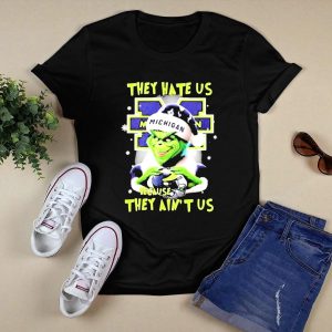 They Hate Us Because They Ain't Us Santa Grinch Michigan Wolverines T-Shirt