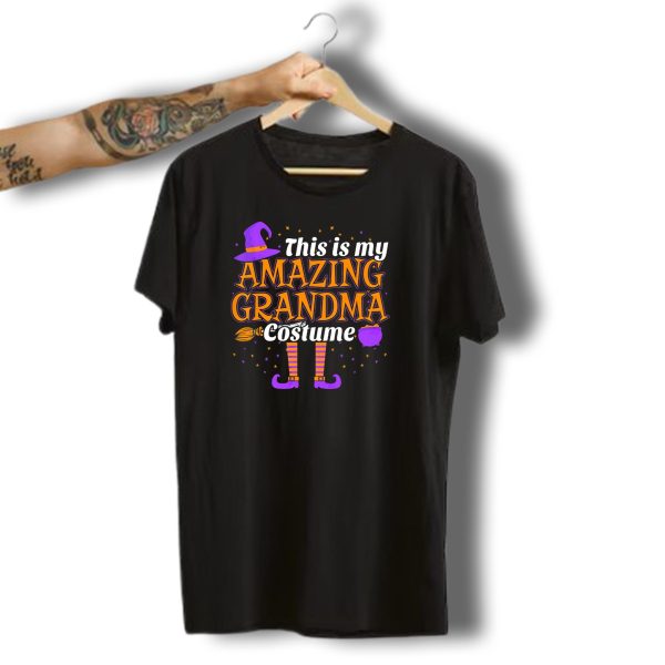 This Is My Amazing Grandma Costume Witch Hat Broom Cauldron Halloween T Shirt 1 t shirt 1