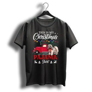 This Is My Christmas Lhasa Pajama Shirt Holiday Truck And Lights T Shirt