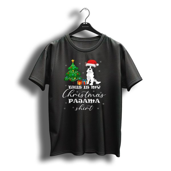 This Is My Christmas Pajama Shirt Bulldog Santa Hat Christmas Tree Presents T Shirt t shirt 1