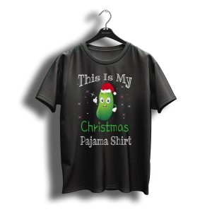 This Is My Christmas Pajama Shirt Cucumber Santa Food T-Shirt