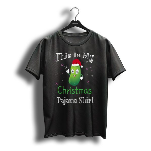 This Is My Christmas Pajama Shirt Cucumber Santa Food T Shirt t shirt 1
