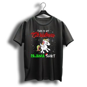 This Is My Christmas Pajama Shirt Cute Unicorn T-Shirt