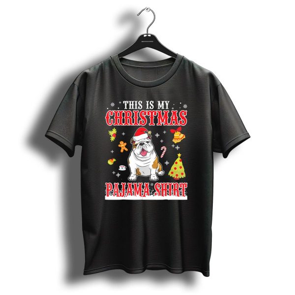 This Is My Christmas Pajama Shirt English Bulldog Snowflake Festive Holiday T Shirt 1 t shirt 1