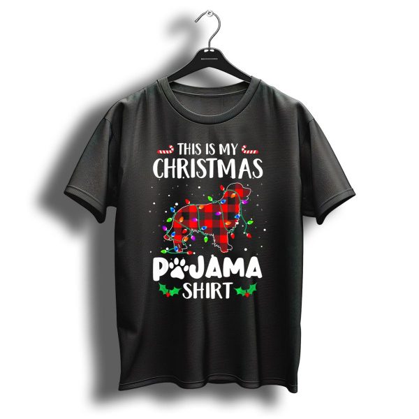 This Is My Christmas Pajama Shirt Golden Retriever Lights Buffalo Plaid T Shirt 1 t shirt 1