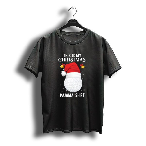 This Is My Christmas Pajama Shirt Golf Santa Hat Holiday Bells T Shirt t shirt 1