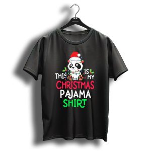 This Is My Christmas Pajama Shirt Panda Lights T Shirt
