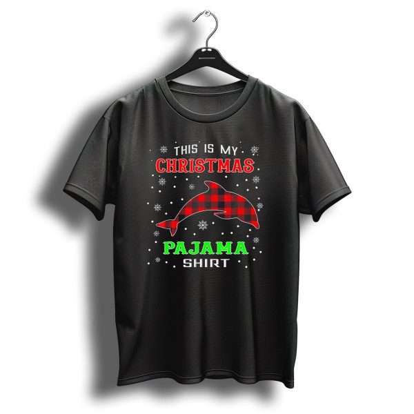 This Is My Christmas Pajama Shirt Plaid Dolphin Lover T Shirt 1 t shirt 1
