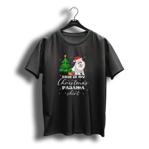 This Is My Christmas Pajama Shirt Samoyed Santa Tree T-Shirt