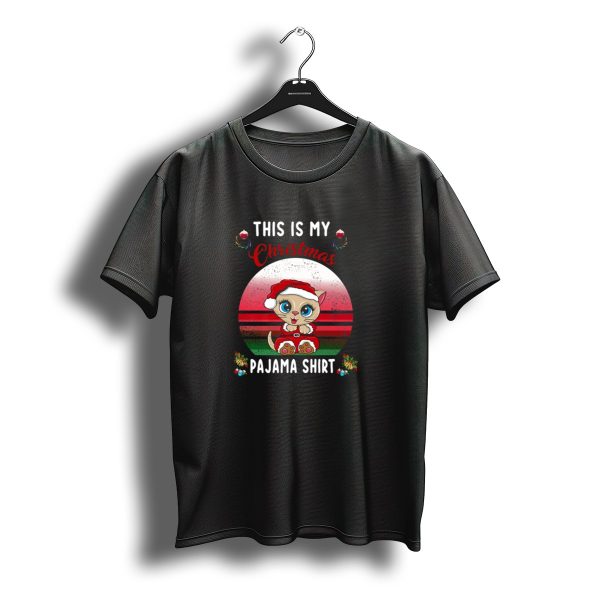 This Is My Christmas Pajama Shirt Santa Kitten T Shirt t shirt 1