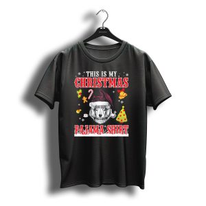 This Is My Christmas Pajama Shirt Wolf Santa Holiday T-Shirt