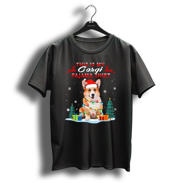 This Is My Corgi Christmas Pajama Shirt With Lights And Santa Hat T Shirt 1 t shirt 1