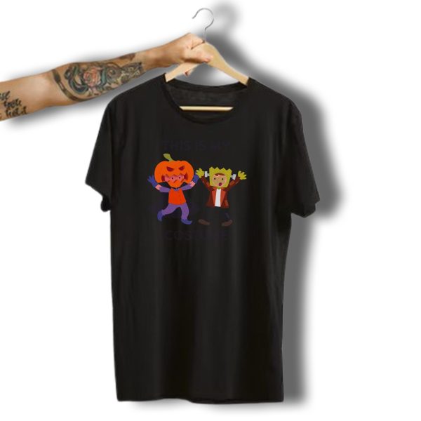 This Is My Costume Halloween Season Pumpkin Monster And Frankenstein Characters T Shirt t shirt 1