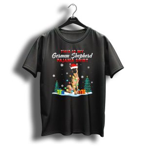This Is My German Shepherd Pajama Shirt Christmas Lights Holiday Scene T Shirt