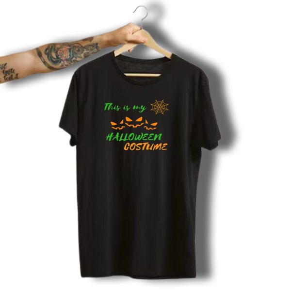This Is My Halloween Costume Scary Pumpkin Spider Web T Shirt t shirt 1