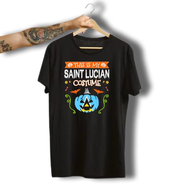 This Is My Saint Lucian Costume Halloween Pumpkin Bat T Shirt t shirt 1