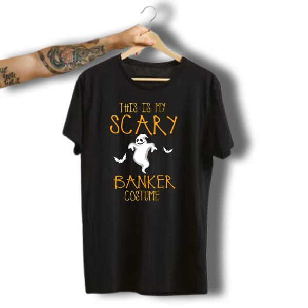 This Is My Scary Banker Costume Ghost And Bats Halloween T Shirt t shirt 1