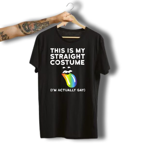This Is My Straight Costume IM Actually Gay Halloween Funny T Shirt t shirt 1