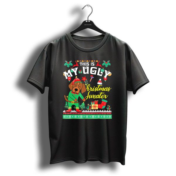 This Is My Ugly Christmas Sweater Dachshund Elf Holiday T Shirt 1 t shirt 1
