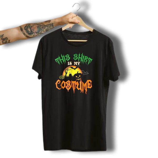 This Shirt Is My Costume Halloween Graveyard Pumpkin Bat Spiderweb T Shirt t shirt 1