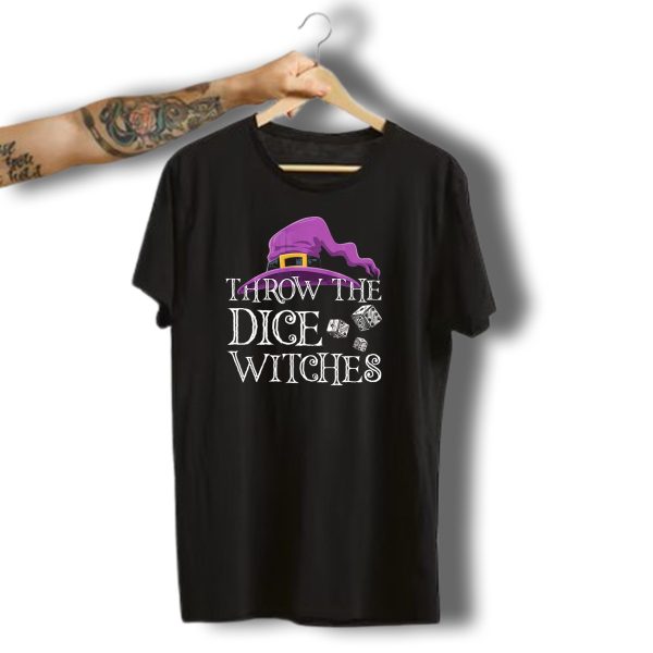 Throw The Dice Witches Halloween Bunco Purple Hat T Shirt 1 t shirt 1