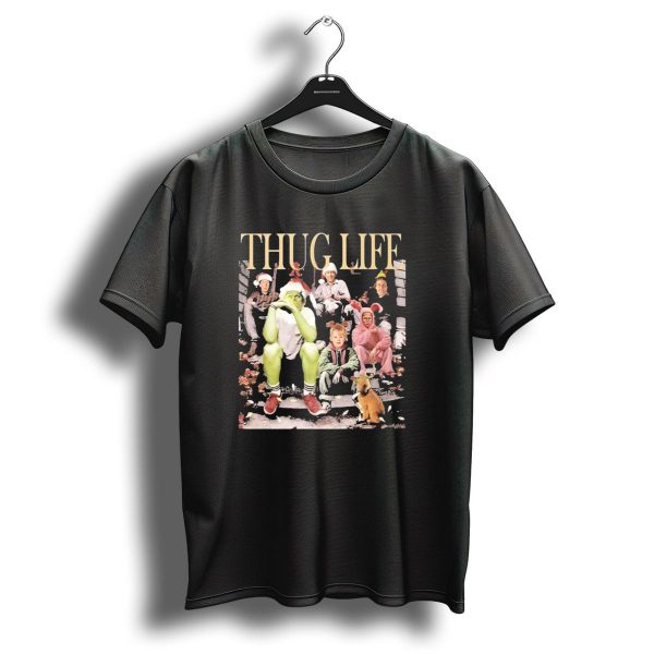 Thug Life Merry Christmas Grinch And Holiday Movie Icons T Shirt 1 t shirt 1