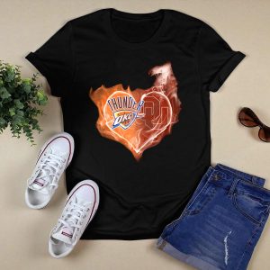 Thunder Okc Heart Oklahoma Sooners Ou T-Shirt