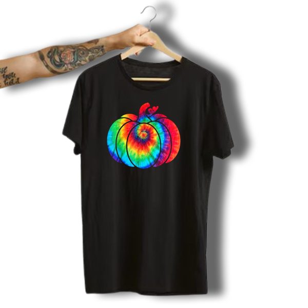 Tie Dye Pumpkin Halloween Hippie Fall Yall T Shirt t shirt 1