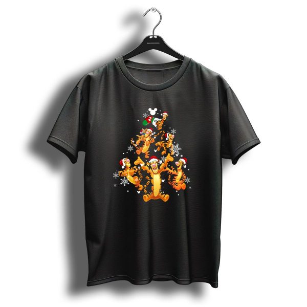 Tigger Christmas Tree Snowflakes Santa Hats Disney Mickey Icons T Shirt 1 t shirt 1