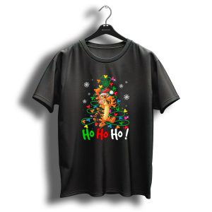 Tigger Ho Ho Ho Christmas Tree Santa Hat Snowflakes Disney Mickey Ears T Shirt