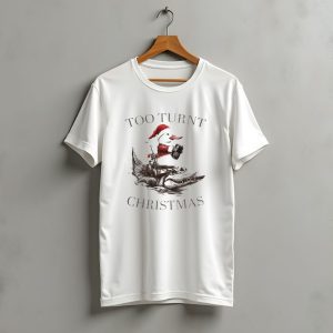 Too Turnt Christmas Santa Duck Riding Alligator T-Shirt