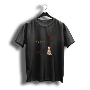 Toyger Around The Christmas Tree With Lights And Santa Hat T-Shirt