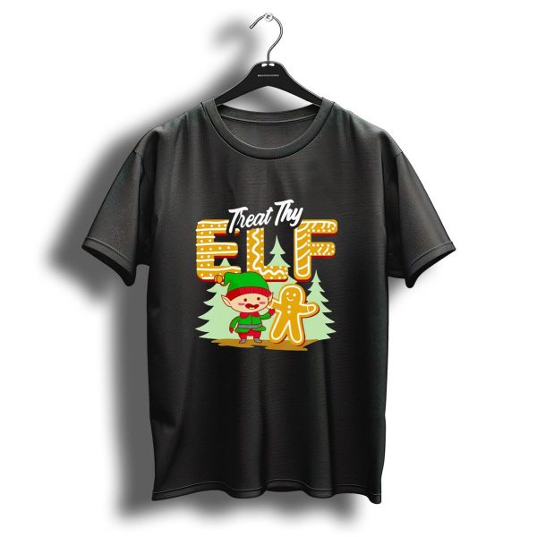 Treat Thy Elf Gingerbread Holiday Christmas T Shirt 1 t shirt 1