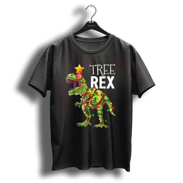 Tree Rex Dinosaur Christmas Lights Holiday T Shirt 1 t shirt 1