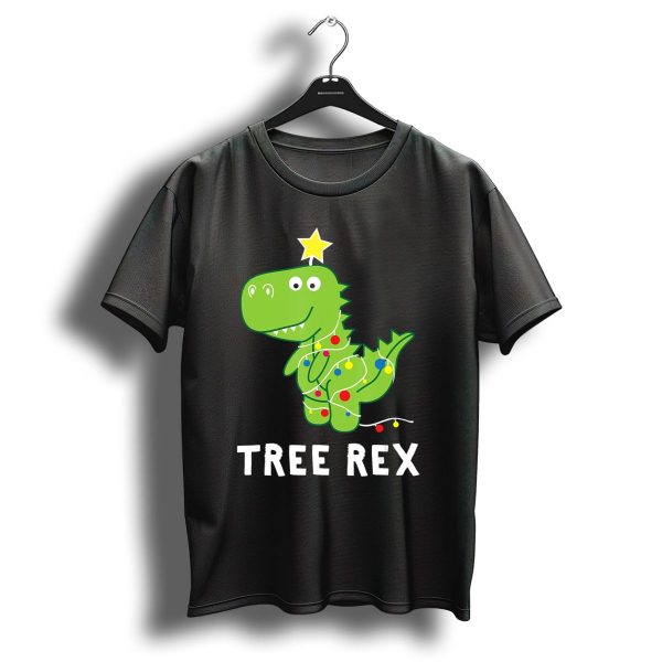 Tree Rex Festive Dinosaur Christmas Lights Star T Shirt 1 t shirt 1