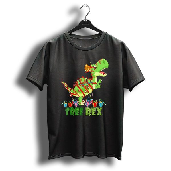 Tree Rex Funny Christmas Dinosaur With Wrapped Gifts T Shirt 1 t shirt 1