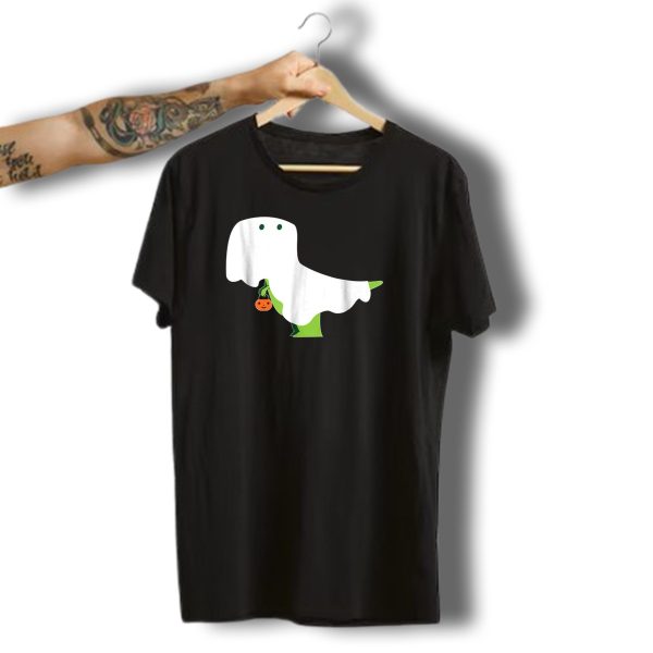 Trex Ghost Halloween Funny Dinosaur Pumpkin T Shirt t shirt 1 1