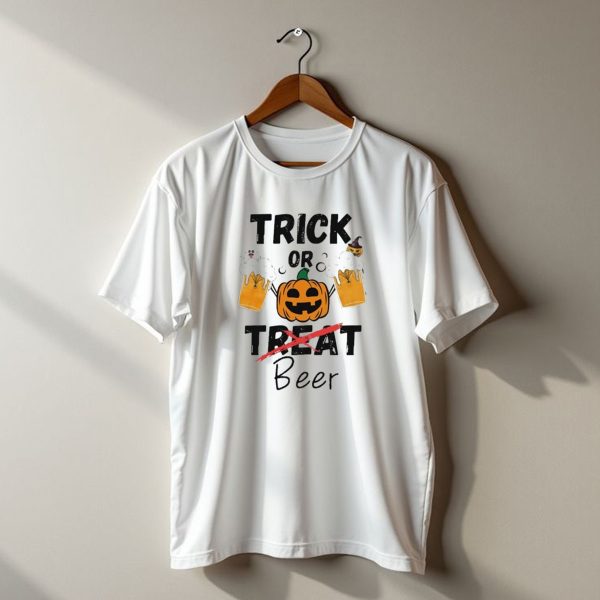 Trick Or Beer Halloween Ghost Pumpkin Toasting Mugs T Shirt t shirt 1