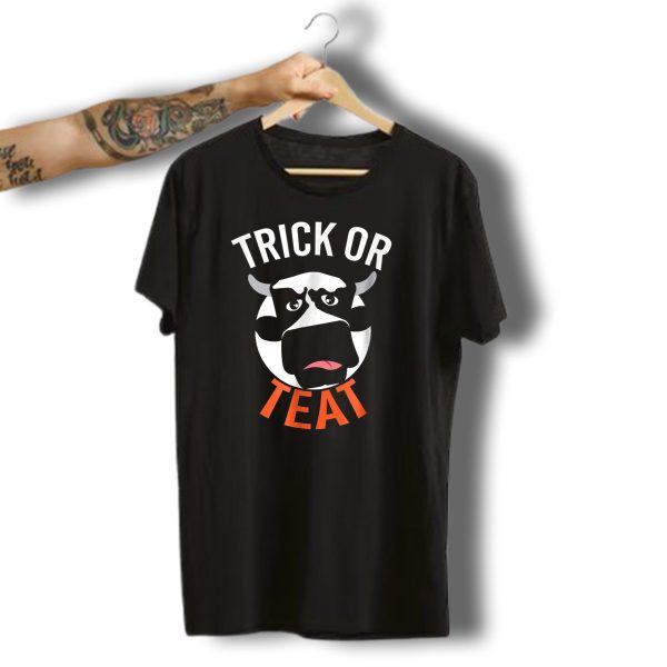 Trick Or Teat Funny Halloween Cow Animal Lover T Shirt t shirt 1