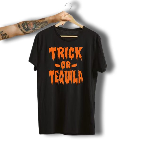 Trick Or Tequila Halloween Pumpkin Ghost Party Spirit T Shirt t shirt 1 1