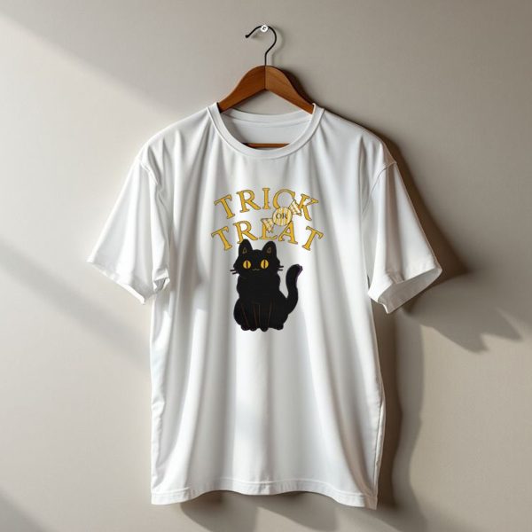 Trick Or Treat Candy Black Cat Halloween T Shirt t shirt 1