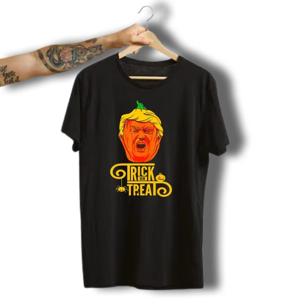 Trick Or Treat Funny Halloween Trumpkin Trump Pumpkin T Shirt t shirt 1